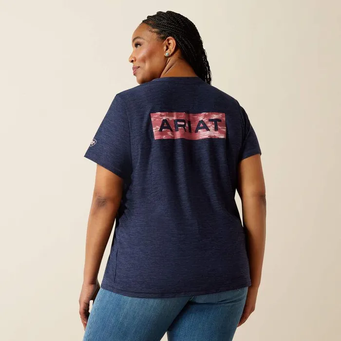 Women TShirts and Tops Ariat Laguna Back Logo Shirt Black Iris Women TShirts and Tops Ariat Laguna Back Logo Shirt Black Iris