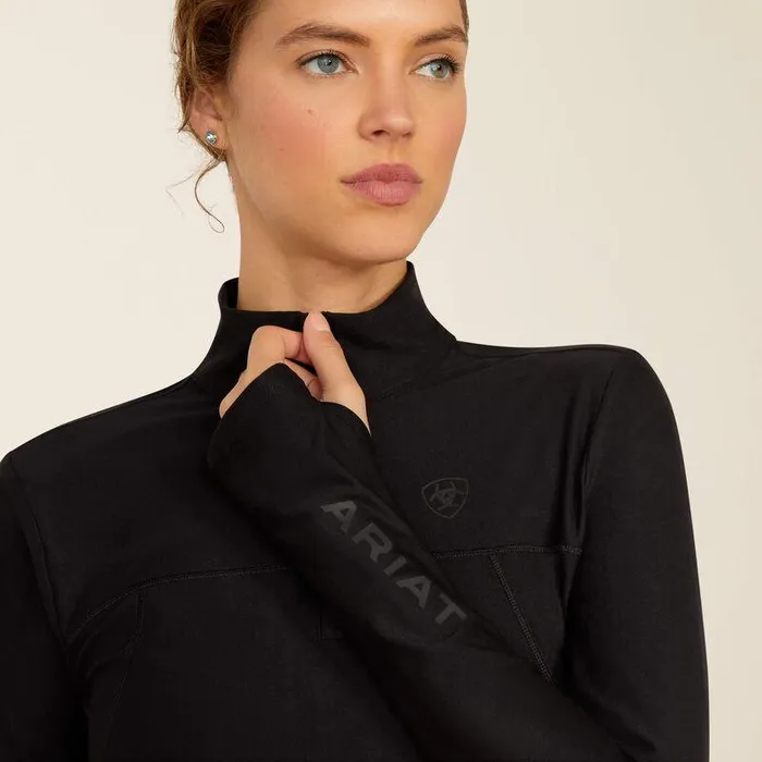 Women TShirts and Tops Ariat Lowell 30 14 Zip Baselayer Black Women TShirts and Tops Ariat Lowell 30 14 Zip Baselayer Black