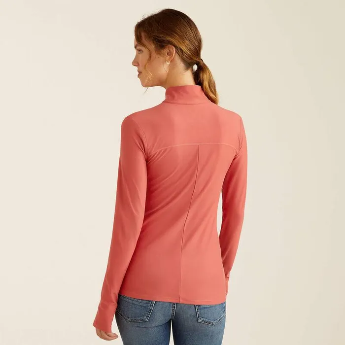 Women TShirts and Tops Ariat Lowell 30 14 Zip Baselayer Dusty Cedar Women TShirts and Tops Ariat Lowell 30 14 Zip Baselayer Dusty Cedar