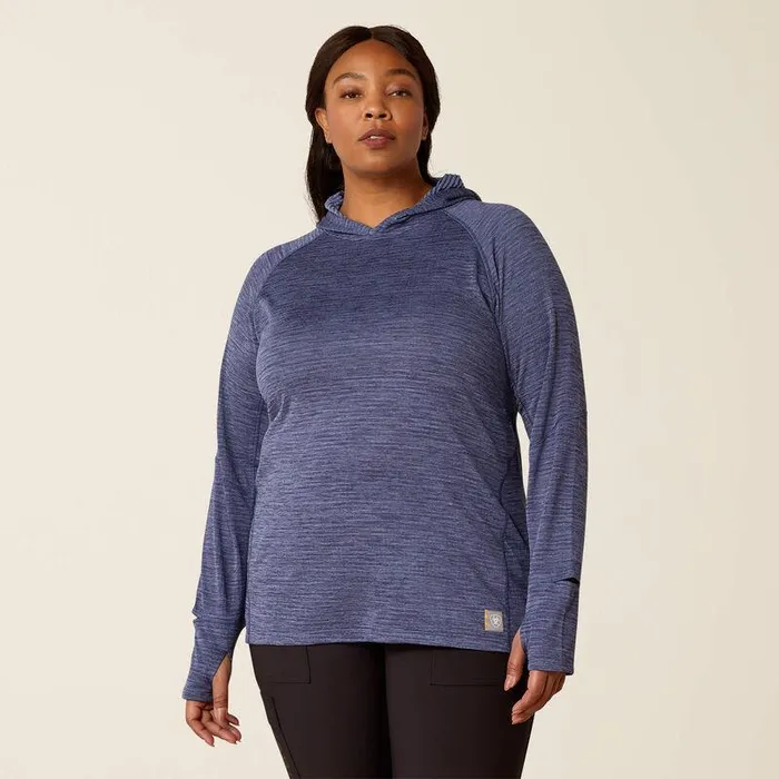 Women TShirts and Tops Ariat Rebar Gridwork Hoodie Blue Indigo Women TShirts and Tops Ariat Rebar Gridwork Hoodie Blue Indigo