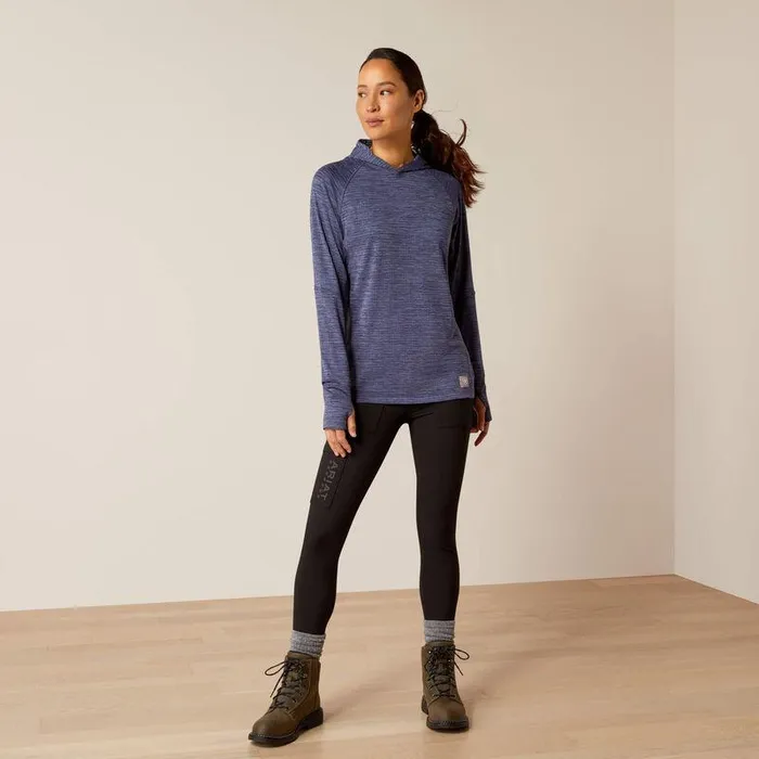 Women TShirts and Tops Ariat Rebar Gridwork Hoodie Blue Indigo Women TShirts and Tops Ariat Rebar Gridwork Hoodie Blue Indigo