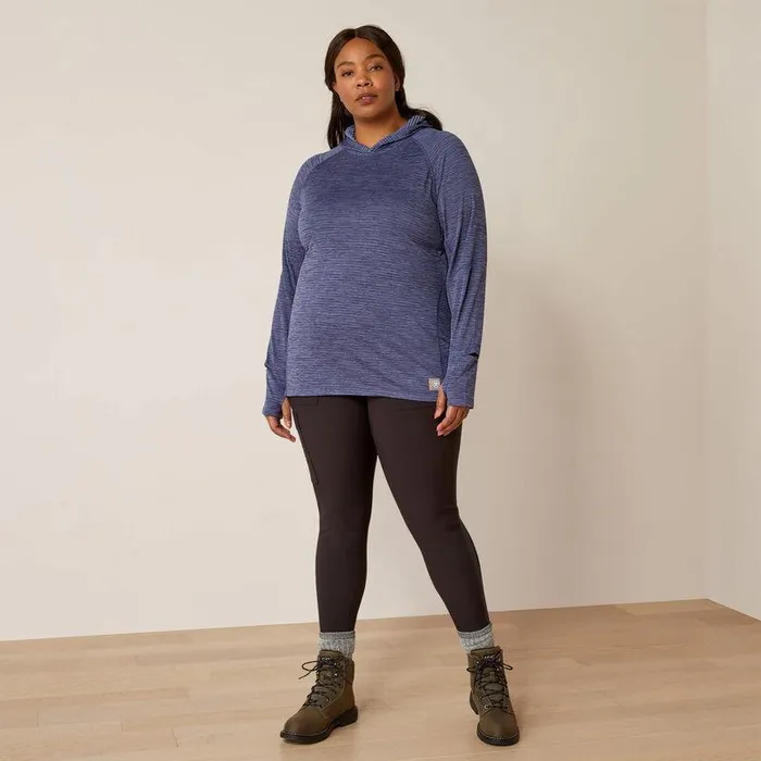 Women TShirts and Tops Ariat Rebar Gridwork Hoodie Blue Indigo Women TShirts and Tops Ariat Rebar Gridwork Hoodie Blue Indigo