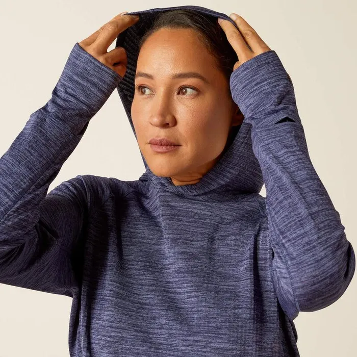 Women TShirts and Tops Ariat Rebar Gridwork Hoodie Blue Indigo Women TShirts and Tops Ariat Rebar Gridwork Hoodie Blue Indigo