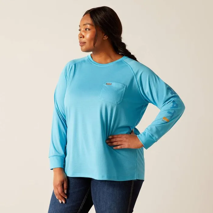 Women TShirts and Tops Ariat Rebar Heat Fighter TShirt Norse Bluemeadowbrook Women TShirts and Tops Ariat Rebar Heat Fighter TShirt Norse Bluemeadowbrook