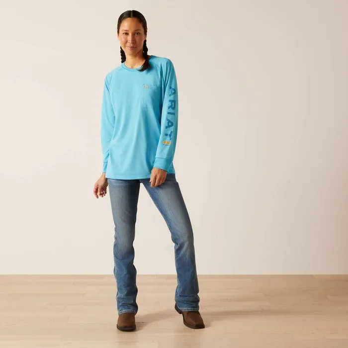 Women TShirts and Tops Ariat Rebar Heat Fighter TShirt Norse Bluemeadowbrook Women TShirts and Tops Ariat Rebar Heat Fighter TShirt Norse Bluemeadowbrook