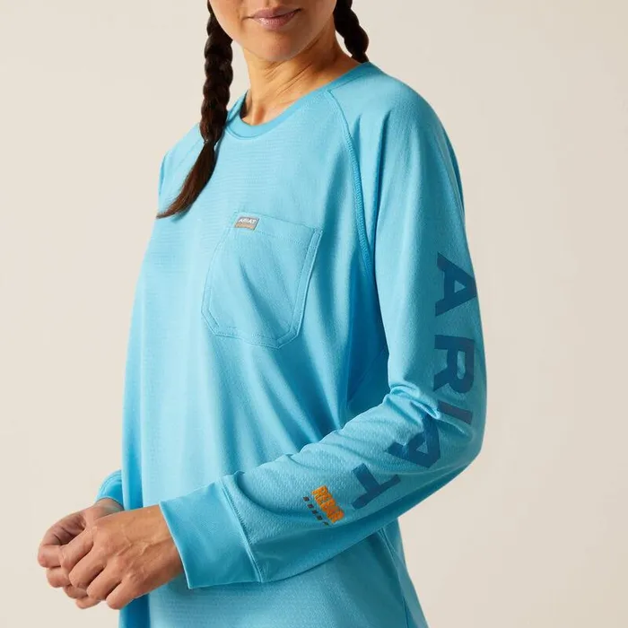 Women TShirts and Tops Ariat Rebar Heat Fighter TShirt Norse Bluemeadowbrook Women TShirts and Tops Ariat Rebar Heat Fighter TShirt Norse Bluemeadowbrook