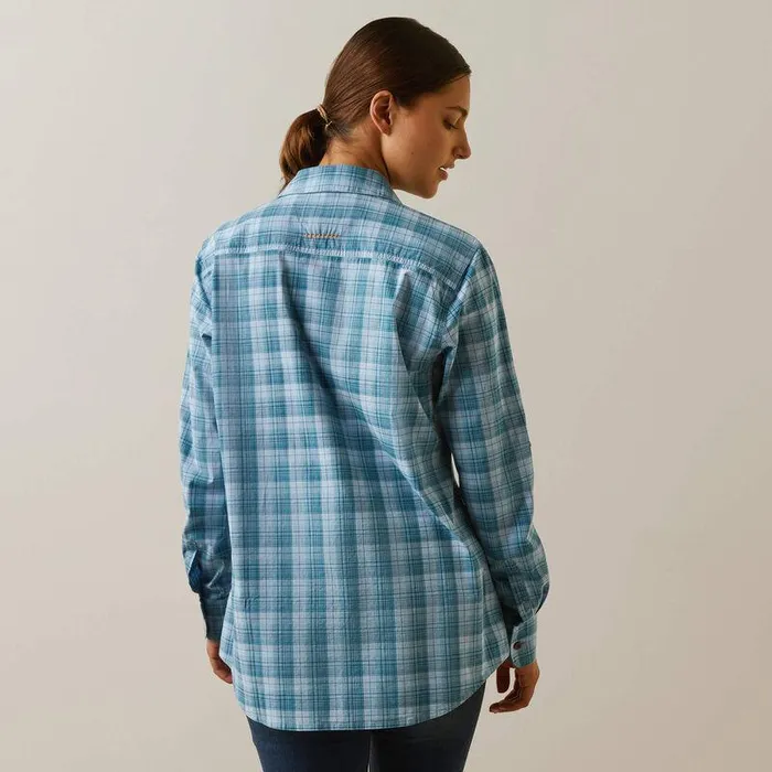 Women TShirts and Tops Ariat Rebar Made Tough DuraStretch Work Shirt Clear Sky Plaid Women TShirts and Tops Ariat Rebar Made Tough DuraStretch Work Shirt Clear Sky Plaid