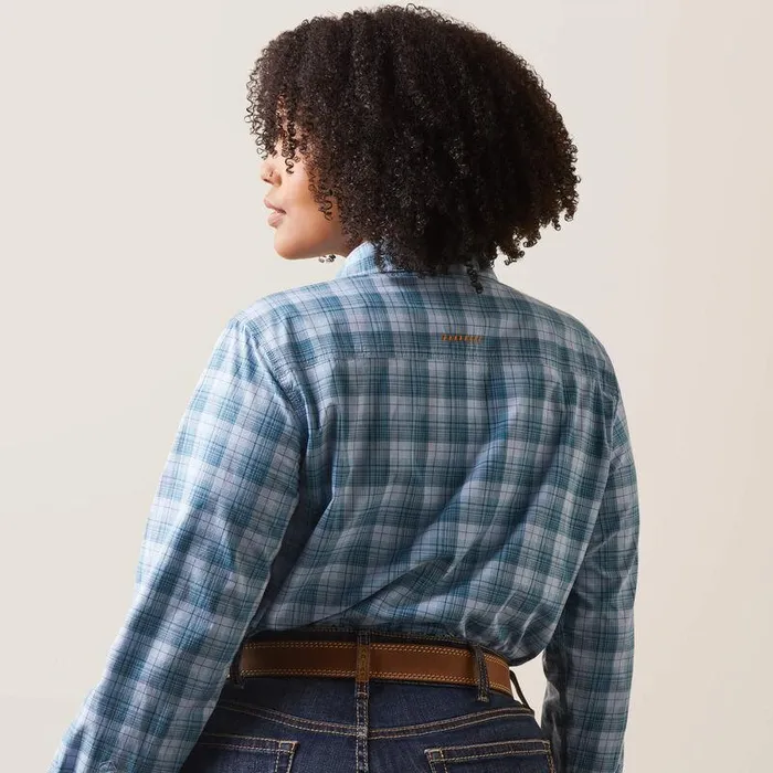 Women TShirts and Tops Ariat Rebar Made Tough DuraStretch Work Shirt Clear Sky Plaid Women TShirts and Tops Ariat Rebar Made Tough DuraStretch Work Shirt Clear Sky Plaid