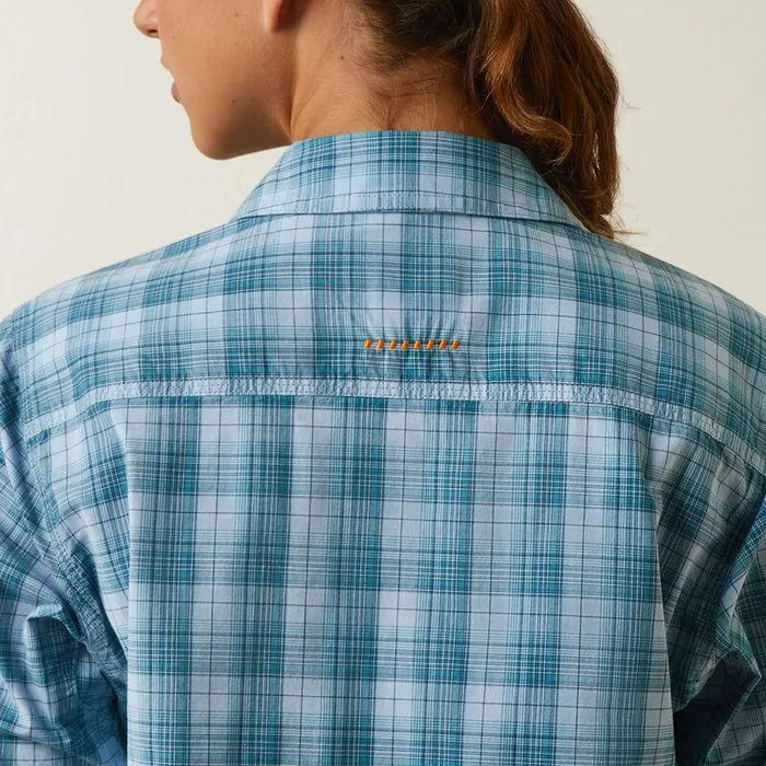 Women TShirts and Tops Ariat Rebar Made Tough DuraStretch Work Shirt Clear Sky Plaid Women TShirts and Tops Ariat Rebar Made Tough DuraStretch Work Shirt Clear Sky Plaid
