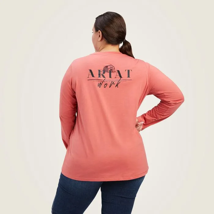 Women TShirts and Tops Ariat Rebar Workman Barn Graphic TShirt Faded Rose Women TShirts and Tops Ariat Rebar Workman Barn Graphic TShirt Faded Rose