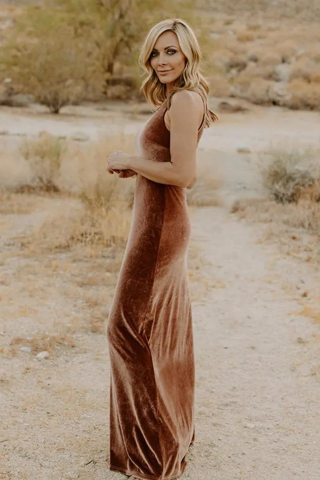 Women Tatiana Velvet One Shoulder Maxi Dress Bronze Baltic Born Maxi Dresses Women Tatiana Velvet One Shoulder Maxi Dress Bronze Baltic Born Maxi Dresses