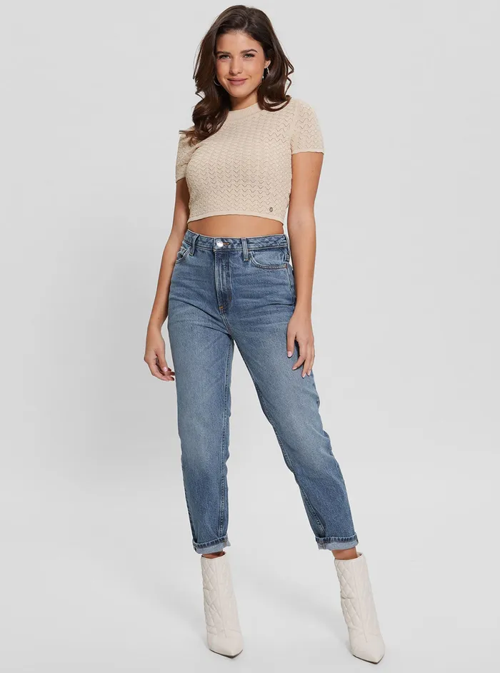 Women Tees and Tanks GUESS Pearl Julie Knit Top Women Tees and Tanks GUESS Pearl Julie Knit Top