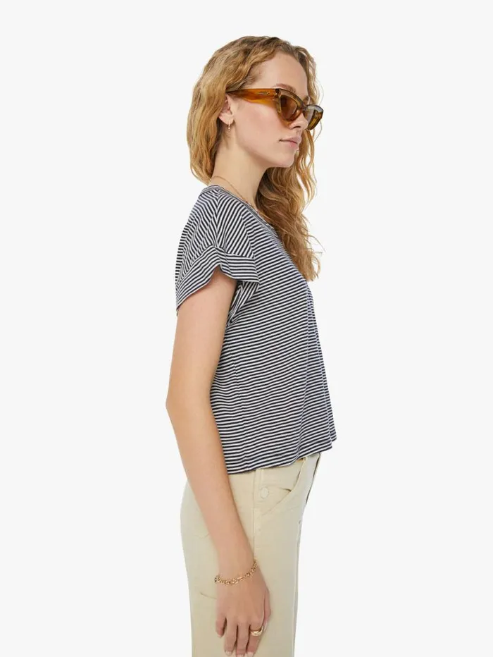 Women Tees Tanks Mother Denim The Keep On Rolling Pocket Tee White natural
