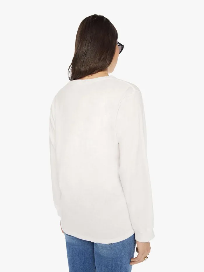 Women Tees Tanks Mother Denim The Long Sleeve Rowdy White