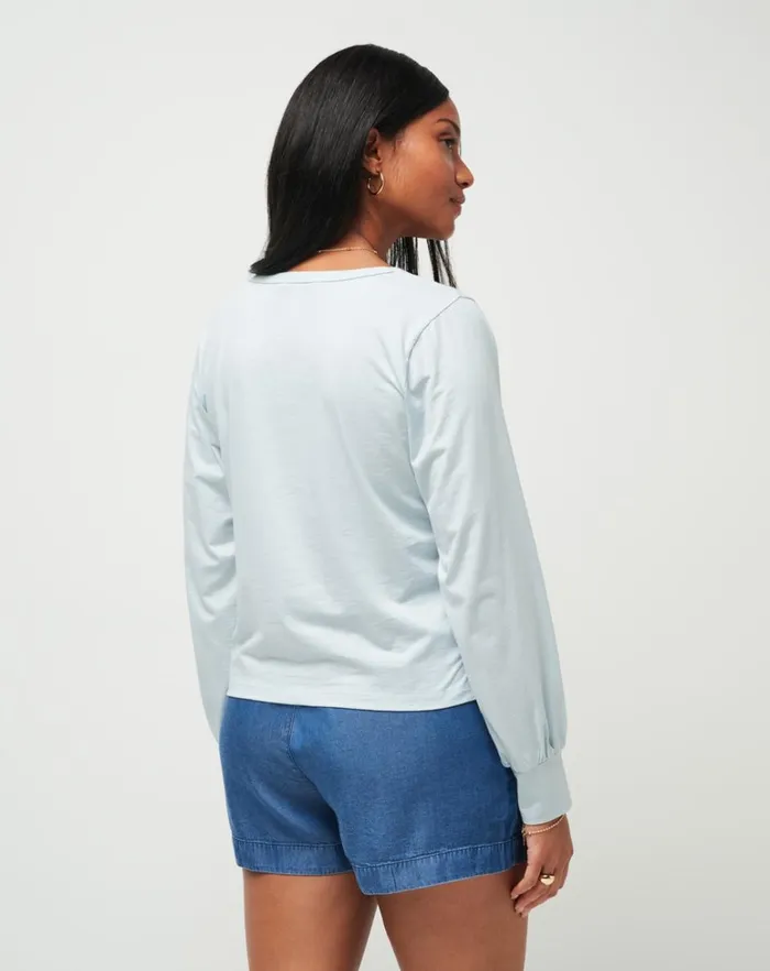 Women Tees TravisMathew BEACH BANGLES TOP Baby Blue Women Tees TravisMathew BEACH BANGLES TOP Baby Blue
