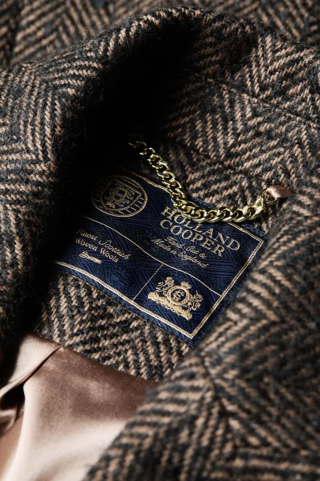 Women The Great Coat Walnut Herringbone Holland Cooper Coats