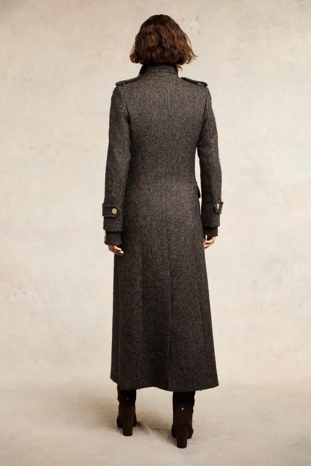 Women The Great Coat Walnut Herringbone Holland Cooper Coats