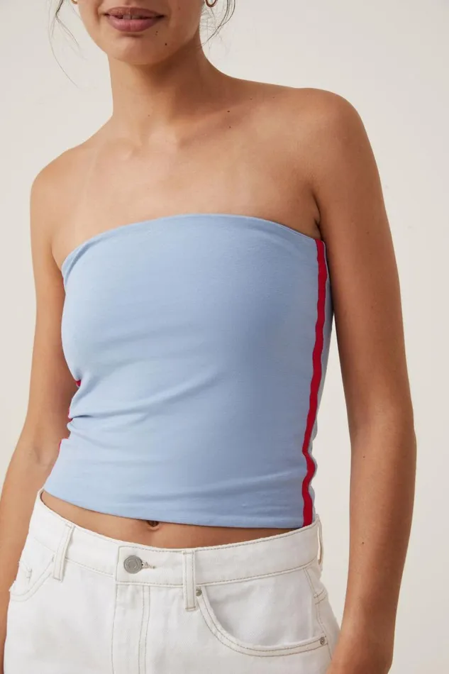 Women Tops Cotton On Billi Tube Top Breezy Blue