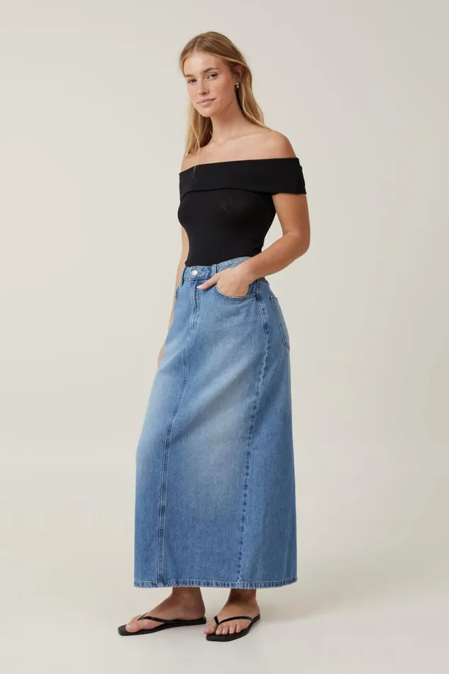 Women Tops Cotton On Chloe Off The Shoulder Top Black