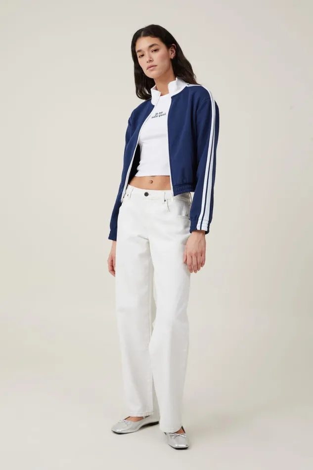 Women Tops Cotton On Crop Fit Graphic Tee Je Ne Sais Quoiwhite