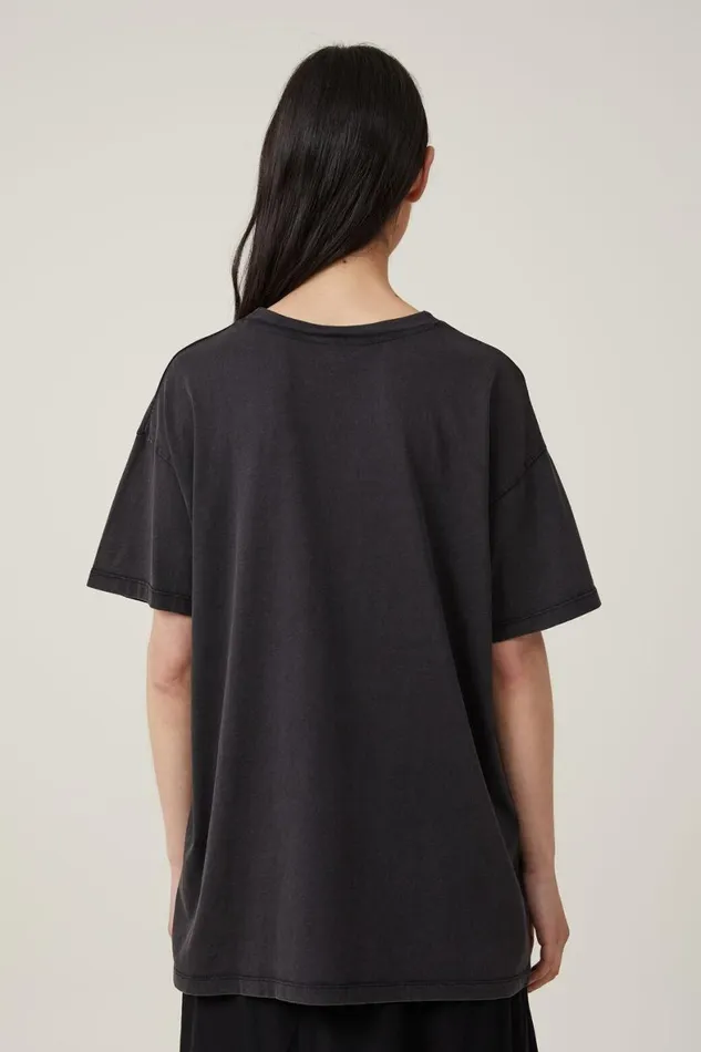 Women Tops Cotton On Oversized Rolling Stones Music Tee Lcn Br The Rolling Stones Tongueblack