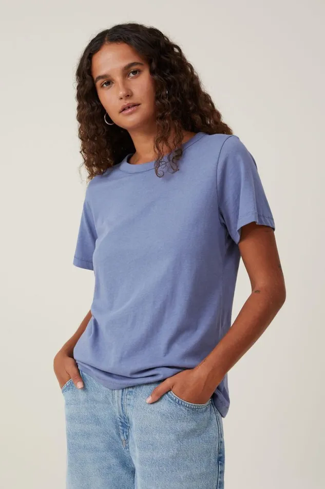 Women Tops Cotton On The Classic Organic Tee Elemental Blue