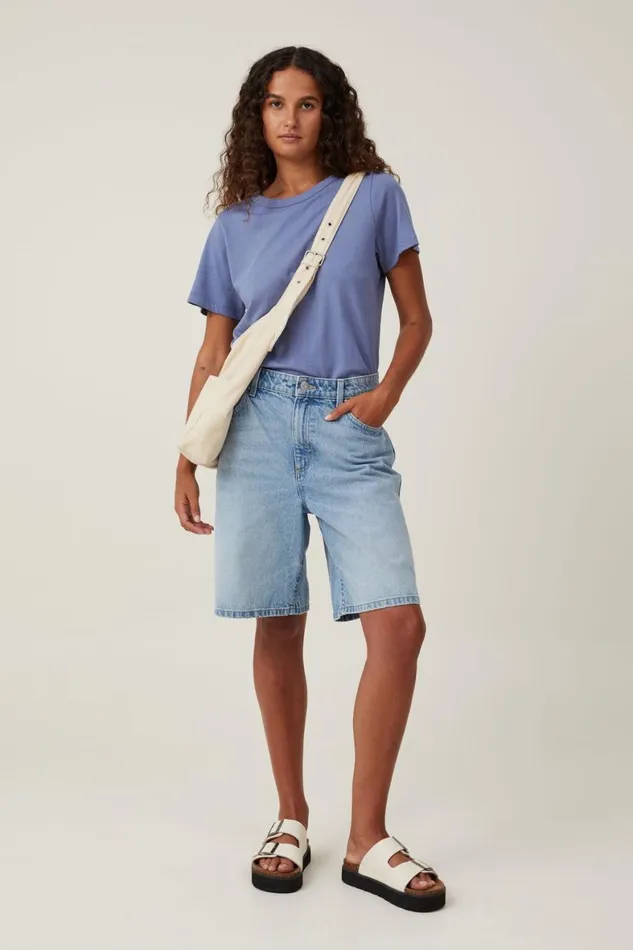 Women Tops Cotton On The Classic Organic Tee Elemental Blue