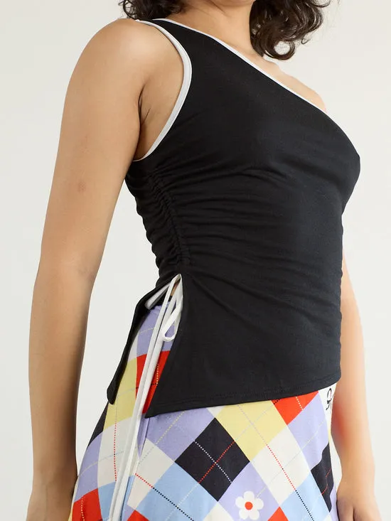 Women Tops Lisa Says Gah Emily Tank Black White