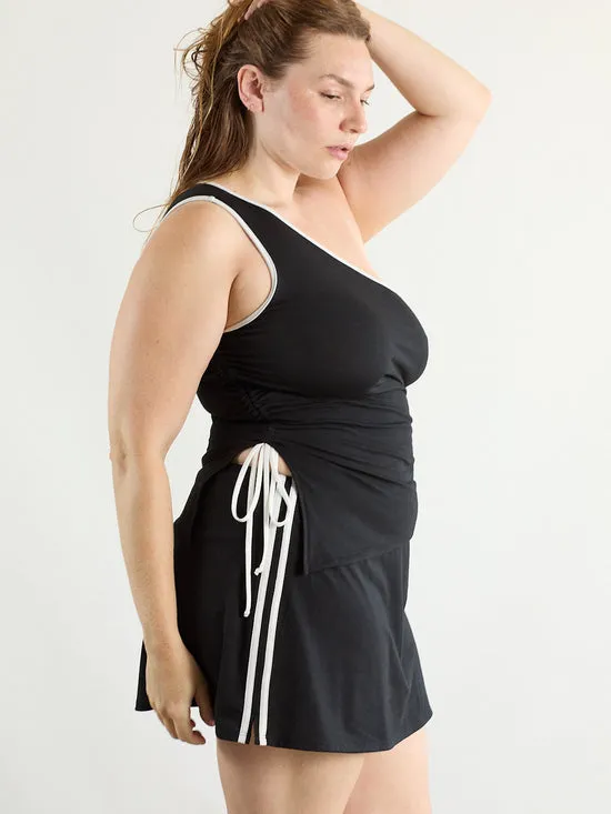 Women Tops Lisa Says Gah Emily Tank Black White