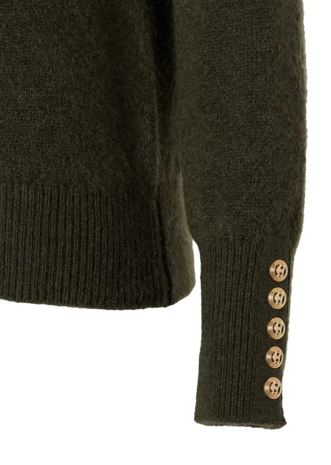 Women Tori Quarter Zip Knit Forest Green Holland Cooper Knitwear