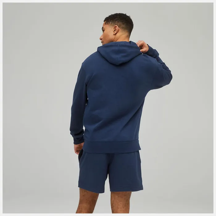 Women Unissentials French Terry Hoodie Natural Indigo New Balance Hoodies and Sweatshirts