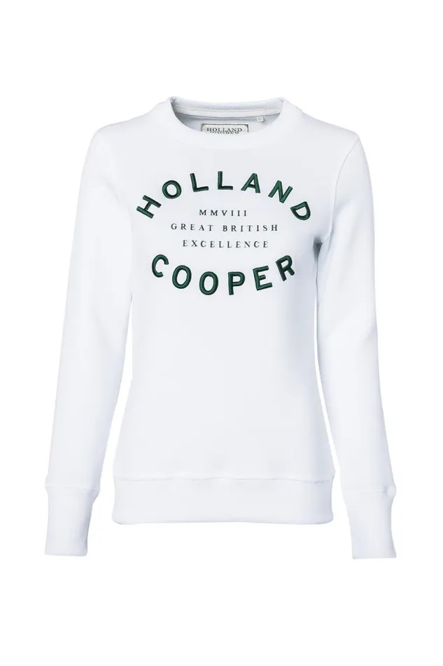 Women Varsity Crew White Holland Cooper Sweatshirts Women Varsity Crew White Holland Cooper Sweatshirts