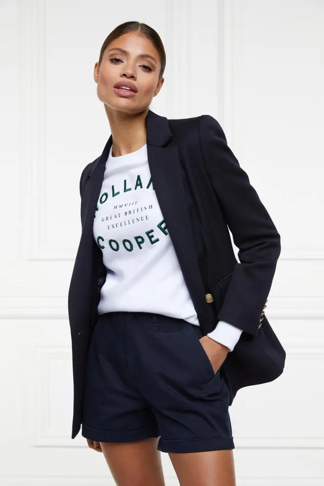 Women Varsity Crew White Holland Cooper Sweatshirts Women Varsity Crew White Holland Cooper Sweatshirts