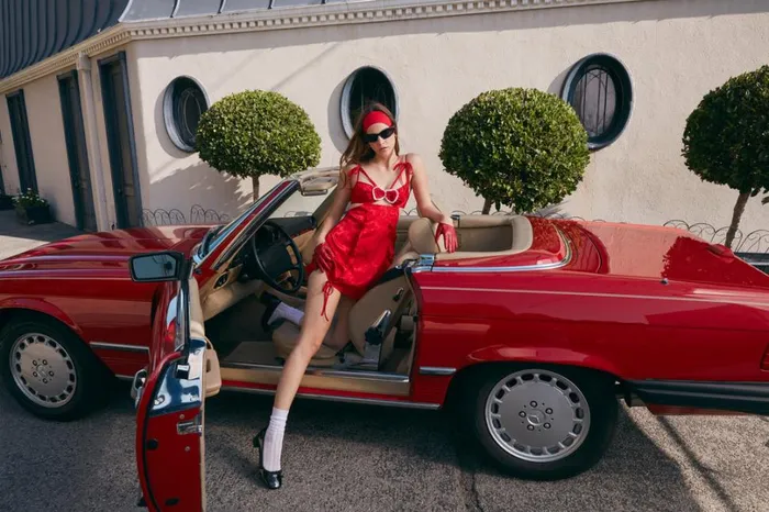 Women Velma Slip Dress Red For Love and Lemons Lingerie