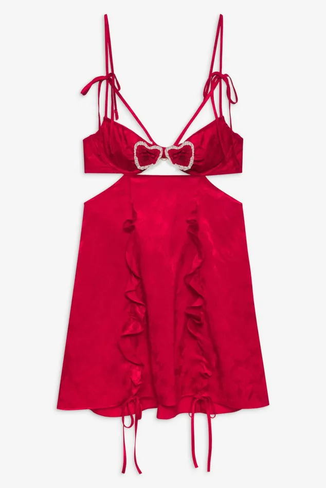 Women Velma Slip Dress Red For Love and Lemons Lingerie