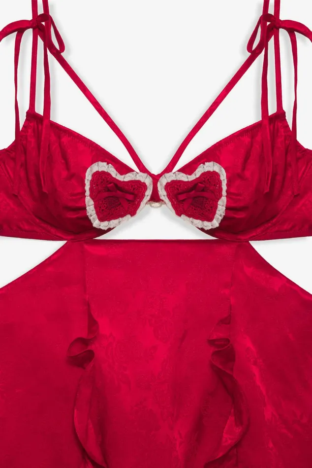 Women Velma Slip Dress Red For Love and Lemons Lingerie
