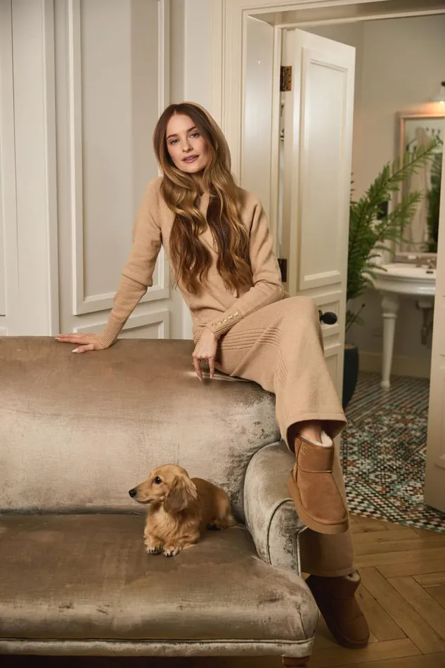 Women Verbier Wide Leg Pant Light Camel Holland Cooper Trousers