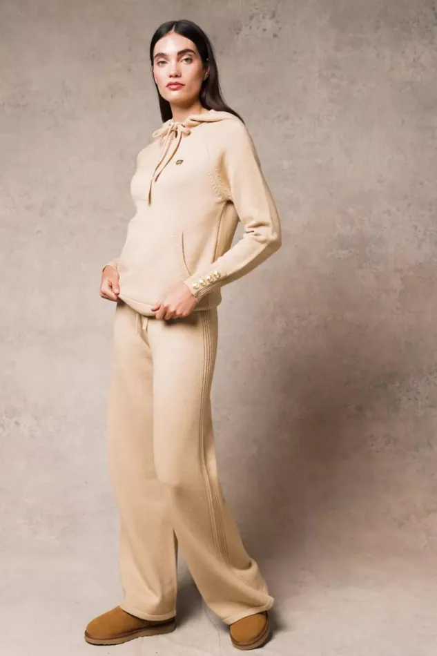 Women Verbier Wide Leg Pant Light Camel Holland Cooper Trousers