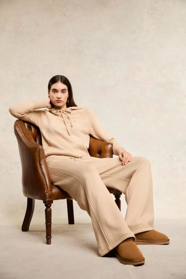 Women Verbier Wide Leg Pant Light Camel Holland Cooper Trousers
