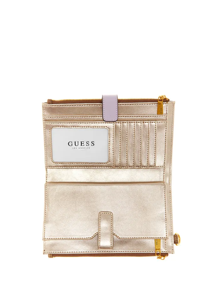 Women Wallets GUESS Beige Abey Zip Organiser Wallet