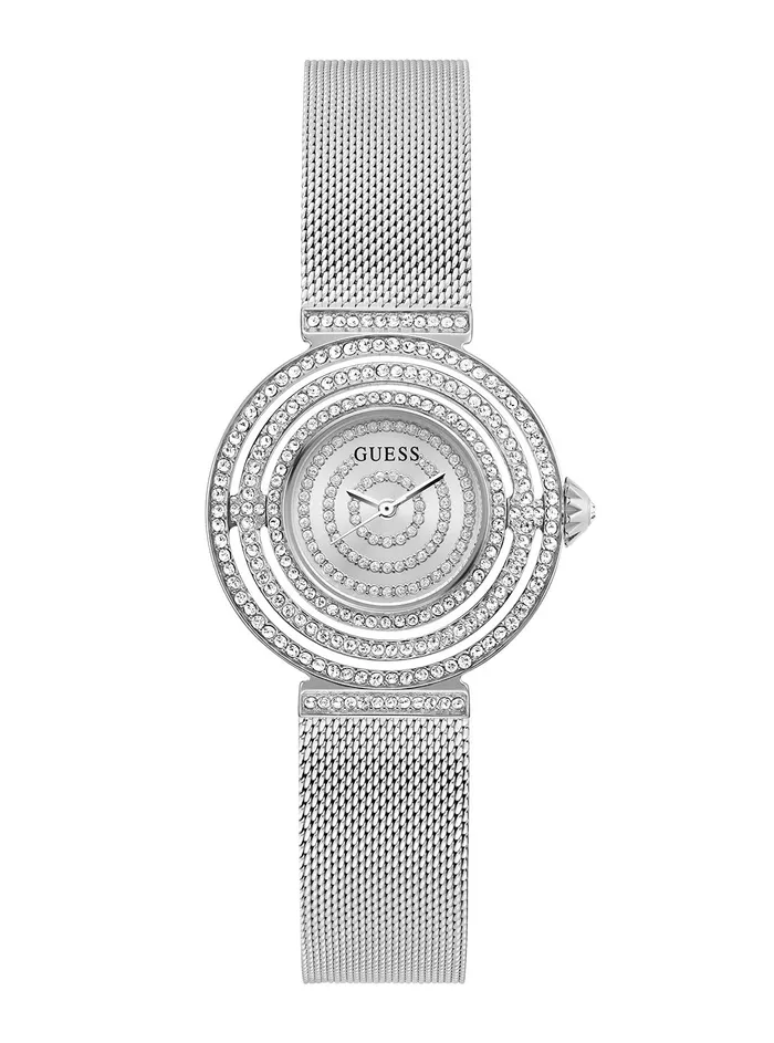 Women Watches GUESS Silver Dream Crystal Mesh Watch