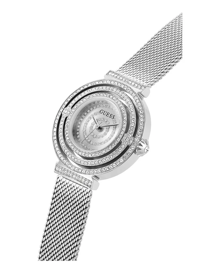 Women Watches GUESS Silver Dream Crystal Mesh Watch