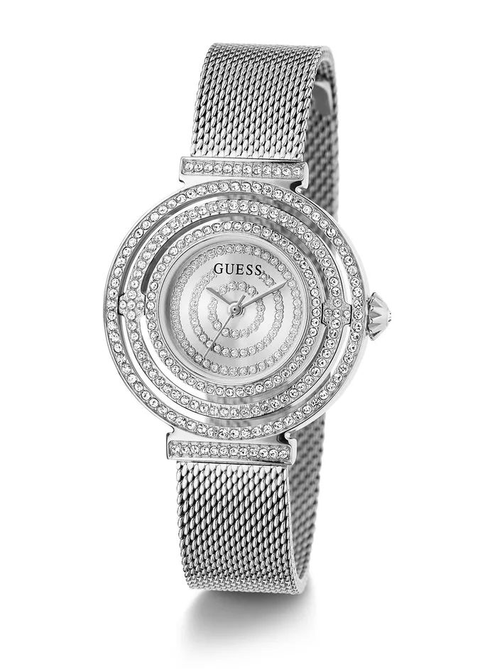 Women Watches GUESS Silver Dream Crystal Mesh Watch
