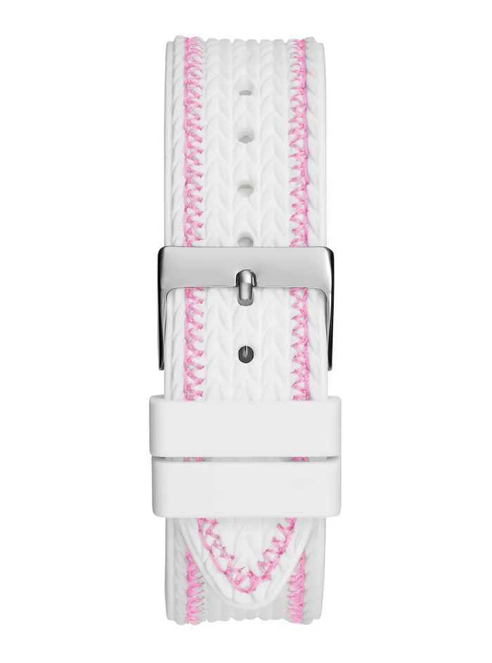 Women Watches GUESS White Pink Sporty Spice Silicone Watch
