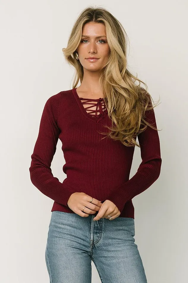 Women Wendi Ribbed Top Mulberry Baltic Born Blouses and Shirts Women Wendi Ribbed Top Mulberry Baltic Born Blouses and Shirts