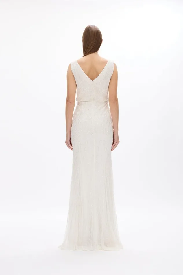 Women White Dresses Rachel Gilbert AVA GOWN