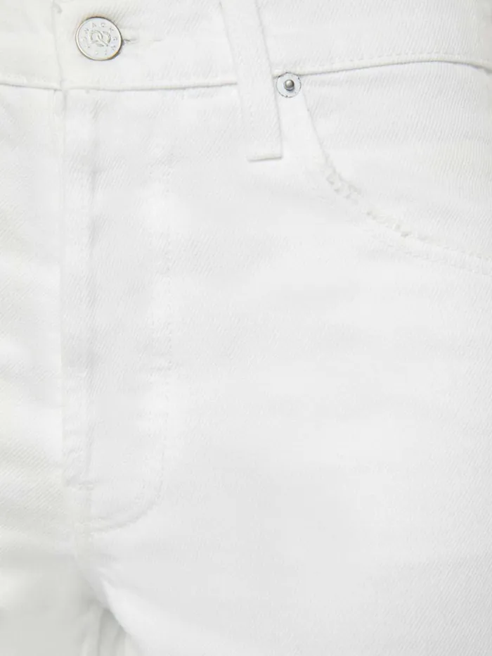 Women Wide Leg Mother Denim SNACKS The Mid Rise Double Dip Nerdy Chew White