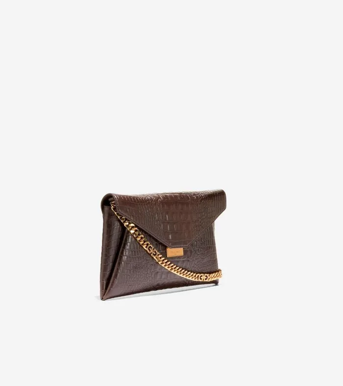Women Women039s Christena Envelope Clutch Brown Cole Haan Bags and Backpacks