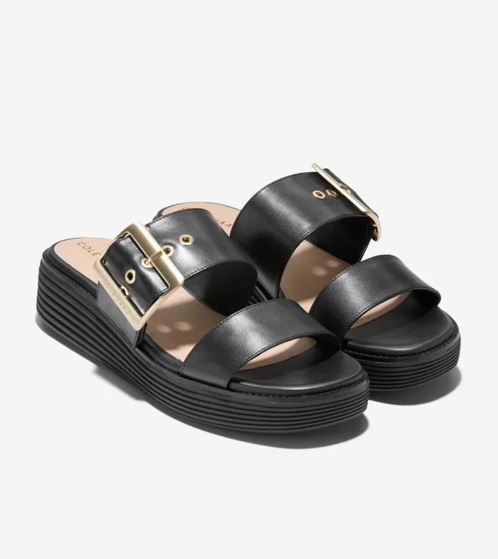 Women Women039s ORIGINALGRAND PLATFORM SLIDE Black Cole Haan Sandals