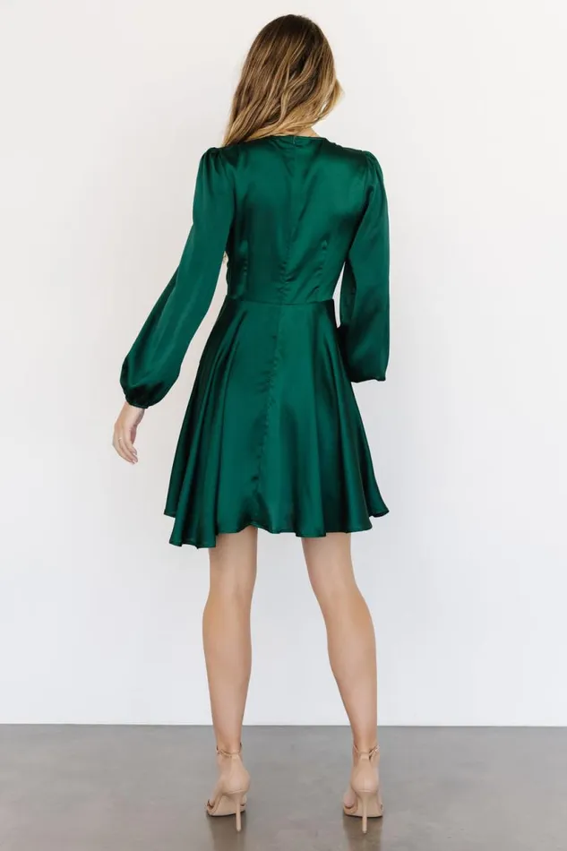 Women Woodbury Satin Mini Dress Green Baltic Born Short Dresses Women Woodbury Satin Mini Dress Green Baltic Born Short Dresses